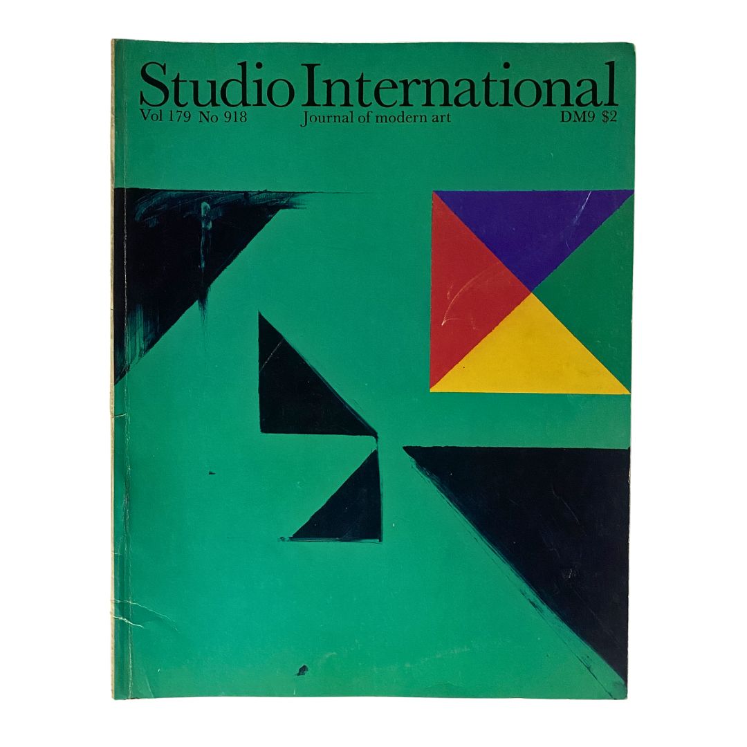 VTG Studio International Magazine January 1970 Cover by Paul Huxley No Label