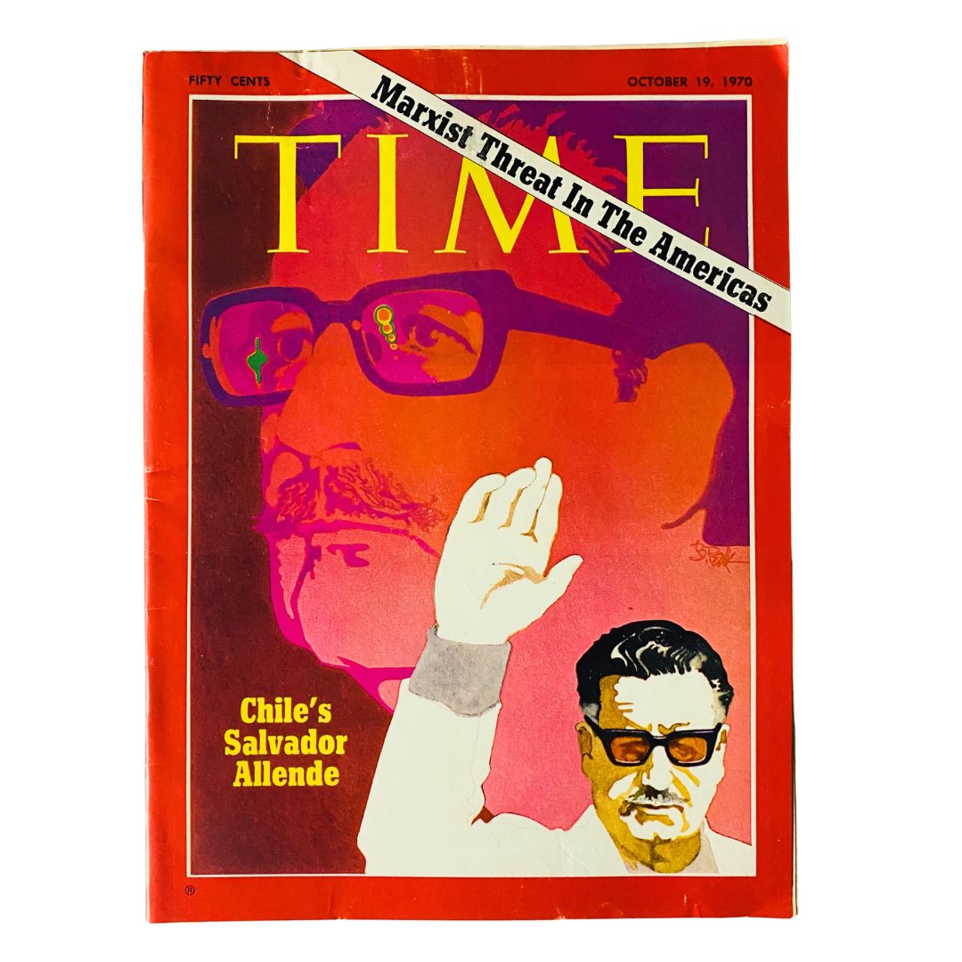 VTG Time Magazine October 19 1970 Chile's Salvador Allende No Label