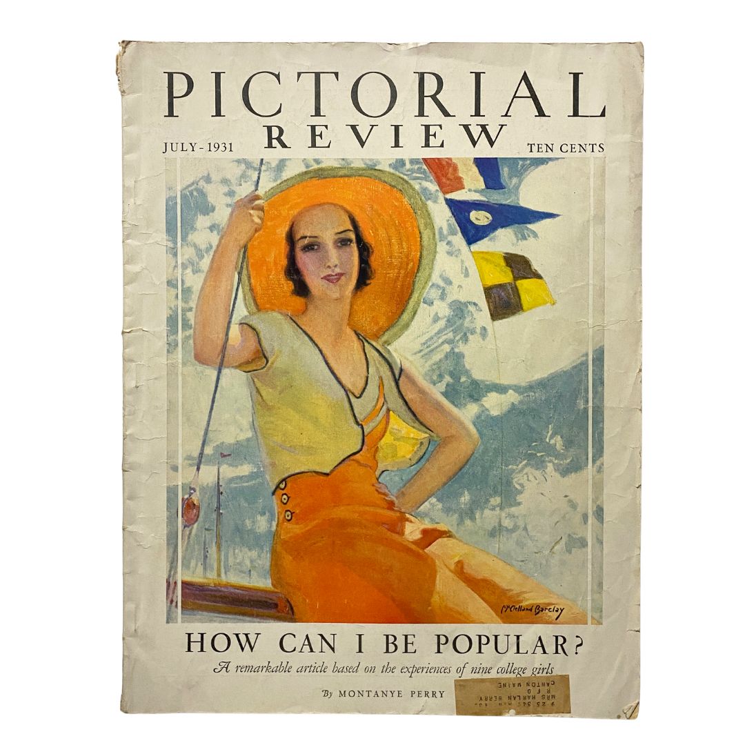 Pictorial Review Magazine July 1931 How Can I Be Popular?