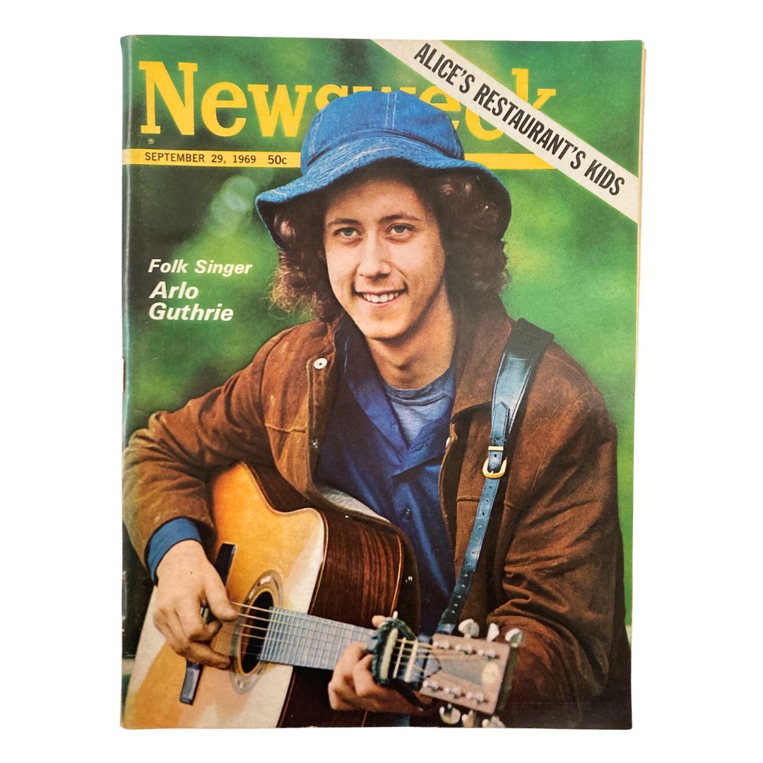 VTG Newsweek Magazine September 29 1969 Folk Singer Arlo Guthrie No Label