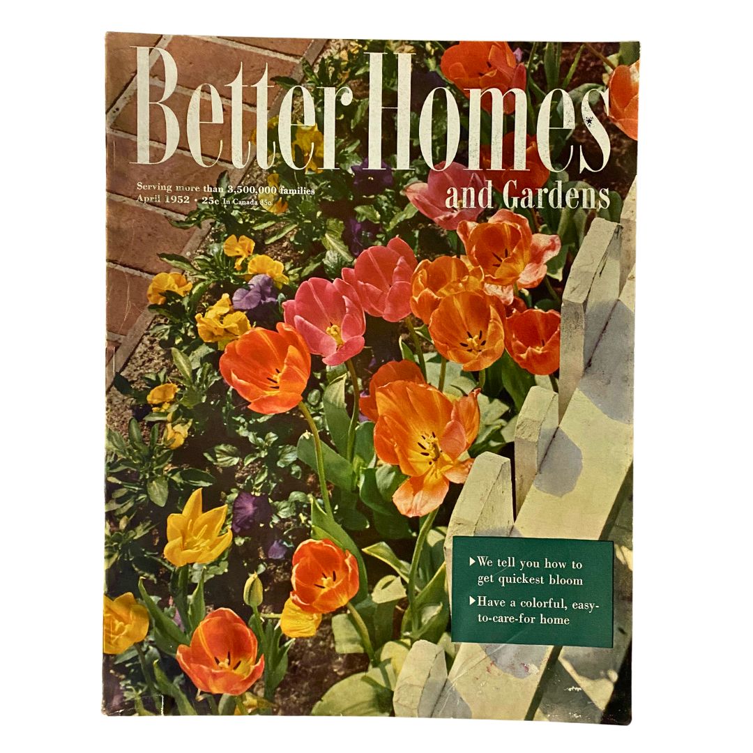 VTG Better Homes & Gardens Magazine April 1952 Easy-to-Care Home No Label