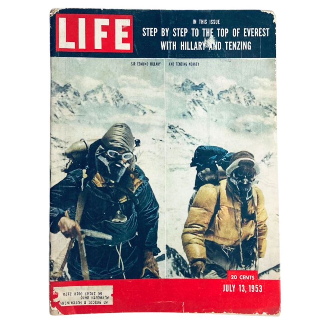 VTG Life Magazine July 13 1953 Hillary & Tenzing at Mt. Everest