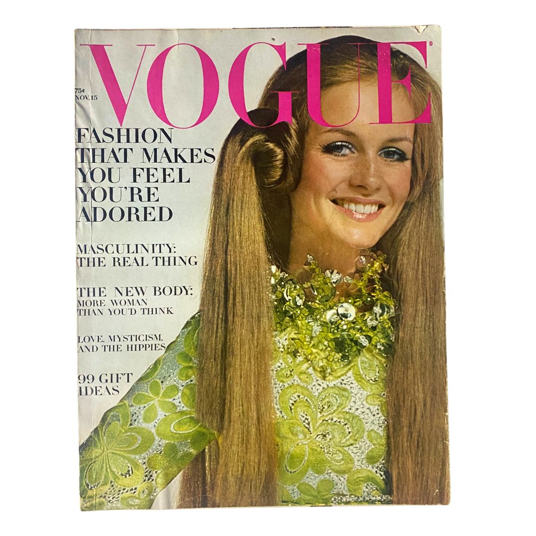 VTG Vogue Magazine November 15 1967 Model Twiggy by Bert Stern No Label