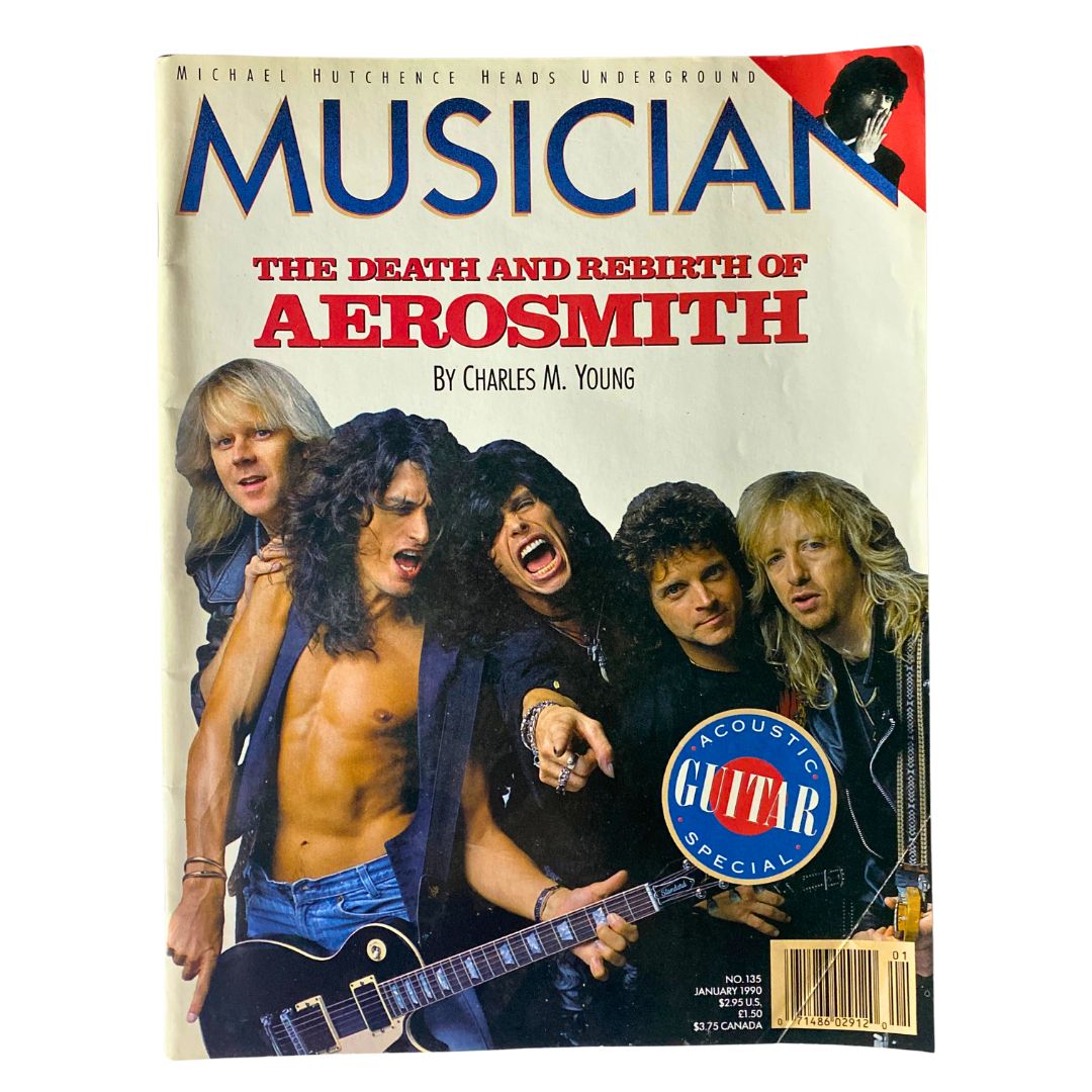 VTG Musician Magazine January 1990 No. 135 Aerosmith No Label