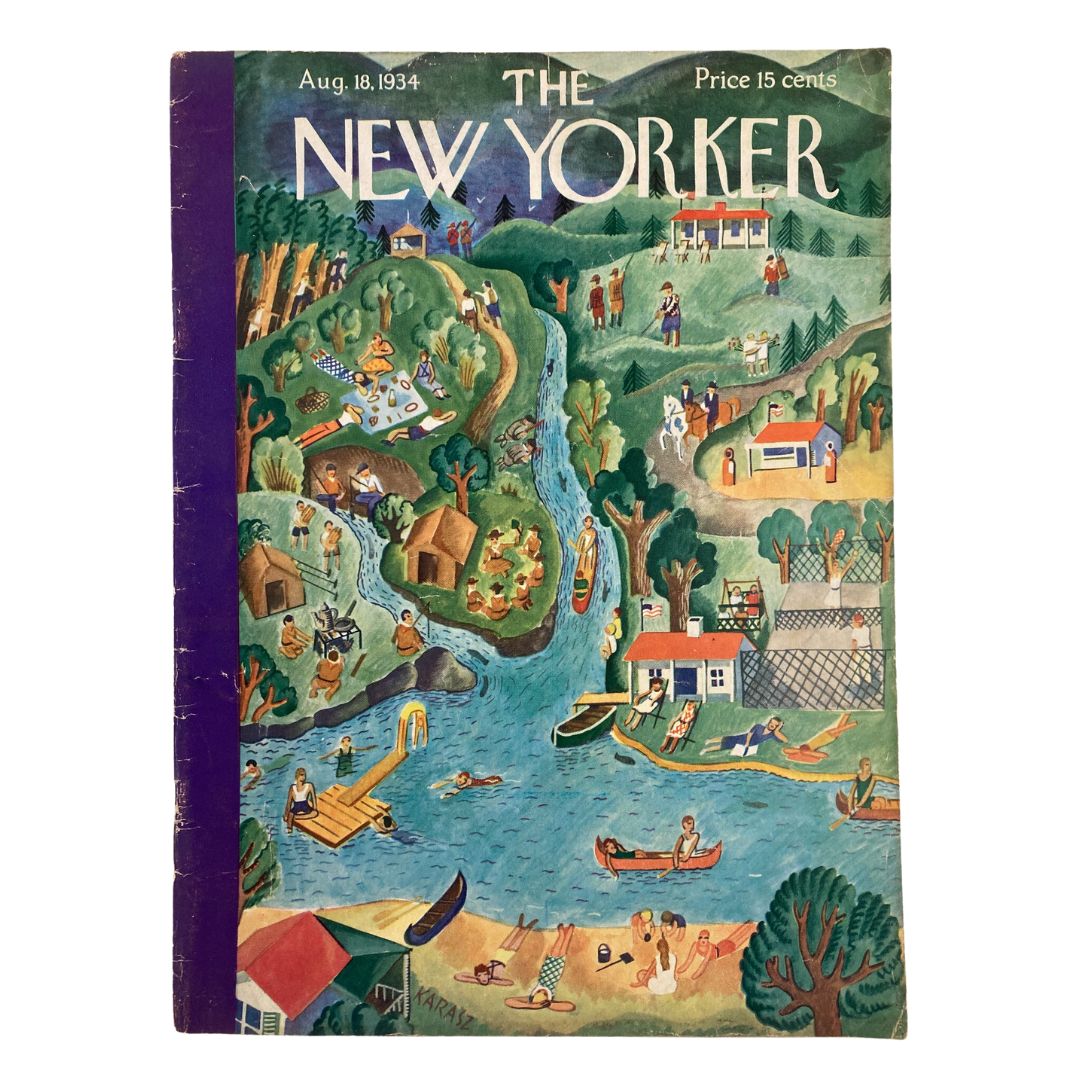 The New Yorker Magazine August 18 1934 Summer Camp Vacation by Ilonka Karasz