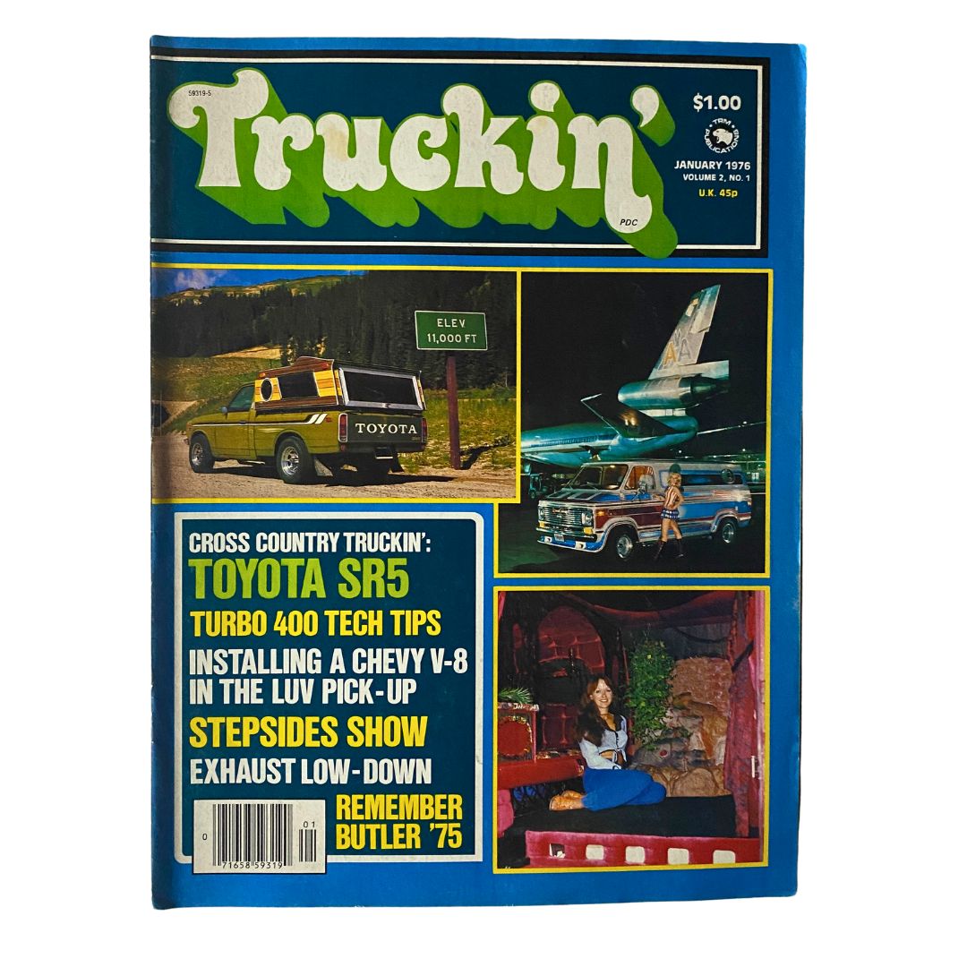 VTG Truckin' Magazine January 1976 Cross Country Truckin' Toyota SR5 No Label