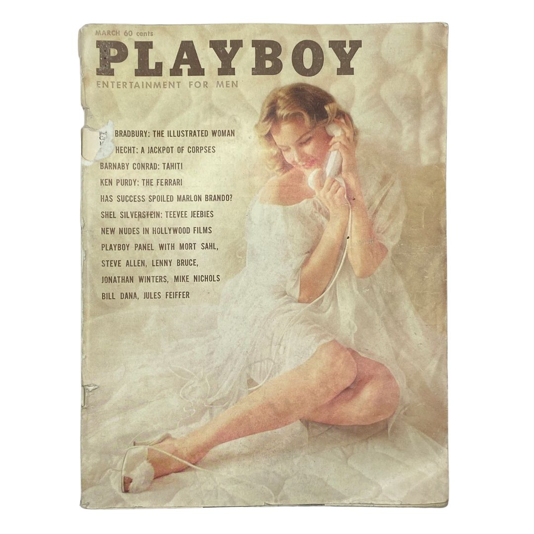 VTG Playboy Magazine March 1961 Great Vargas Girls w Centerfold GD Interior