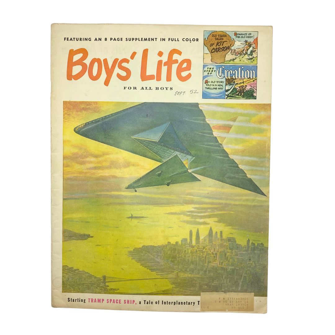 VTG Boys' Life for All Boys Magazine September 1952 Space Ship Returning Home