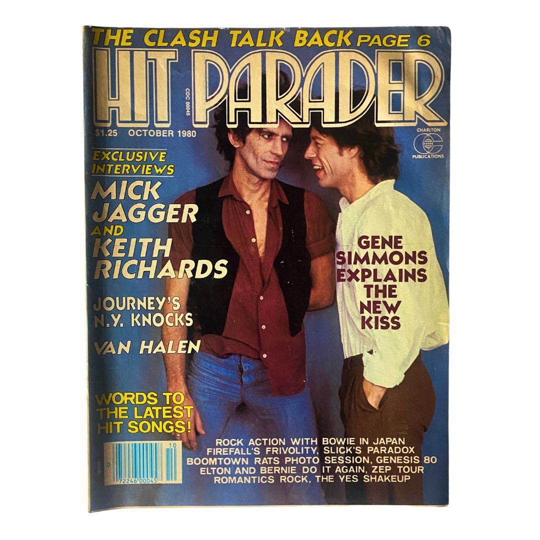 VTG Hit Parader Magazine October 1980 Mick Jagger, Keith Richards w Centerfold