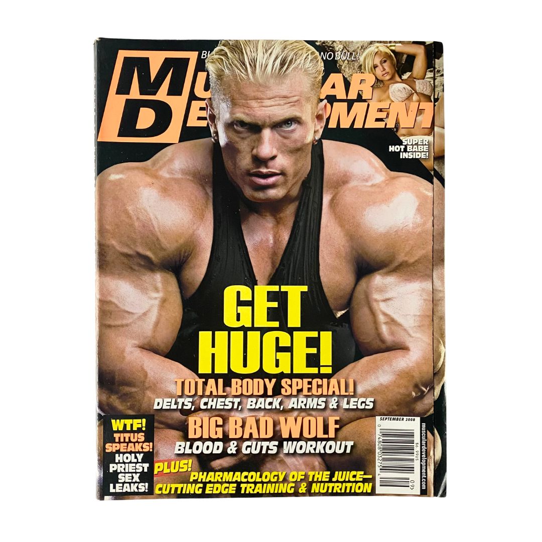 Muscular Development Magazine September 2008 Dennis Wolf Cover No Label VG