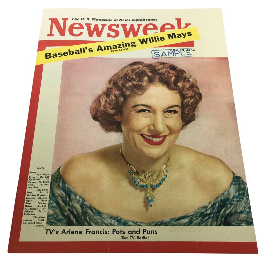 VTG Newsweek Magazine July 19 1954 - Arlene Francis No Label