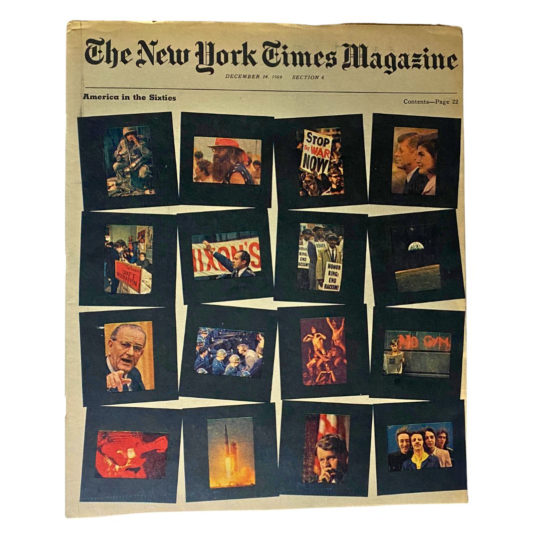 The New York Times Magazine December 14 1969 America in Sixties No Label