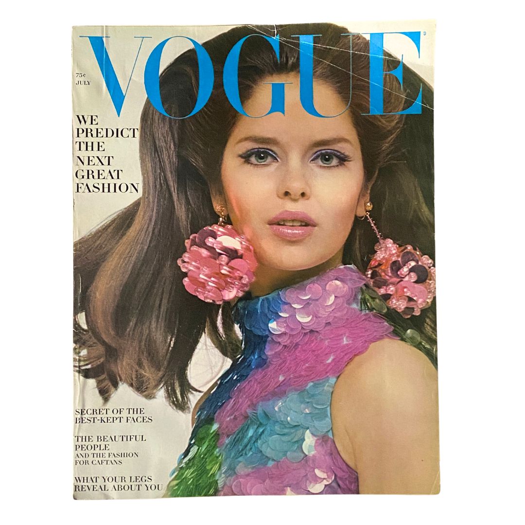 VTG Vogue Magazine July 1966 Barbara Bach by Richard Avedon No Label