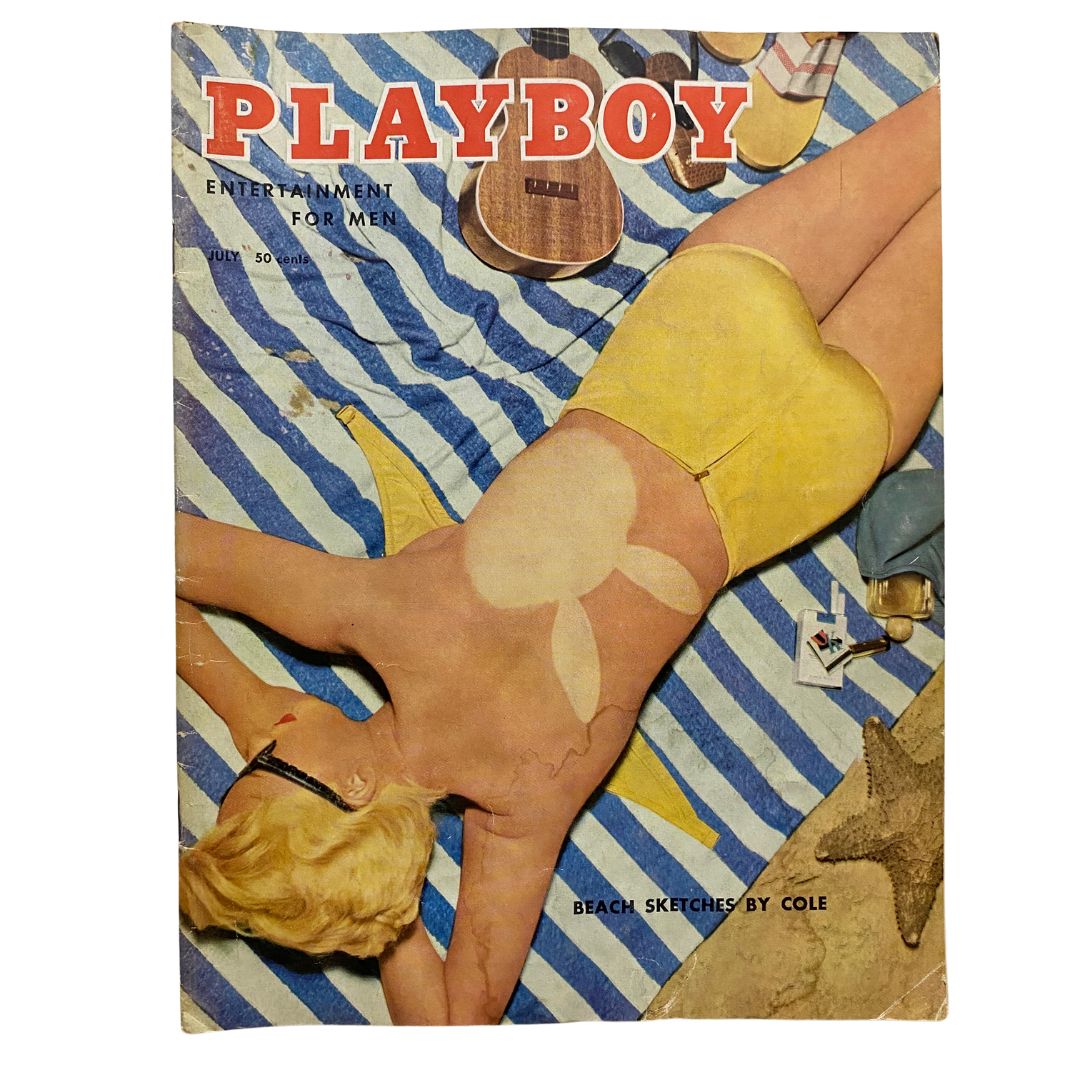 VTG Playboy Magazine July 1955 Playmate Janet Pilgrim w Centerfold No Label