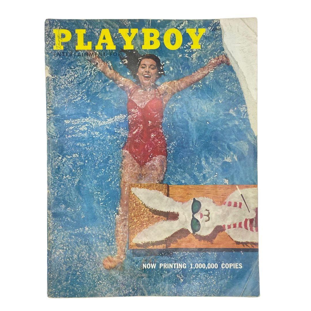 Playboy Magazine June 1956 Gloria Walker w Centerfold GD Interior No Label