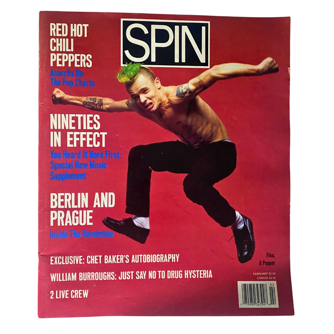 Spin Magazine February 1990 Vol 5 No. 11 Red Hot Chili Peppers' Flea No Label