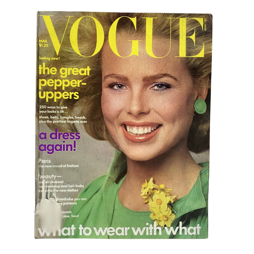 VTG Vogue Magazine March 1975 Margaux Hemingway by Richard Avedon