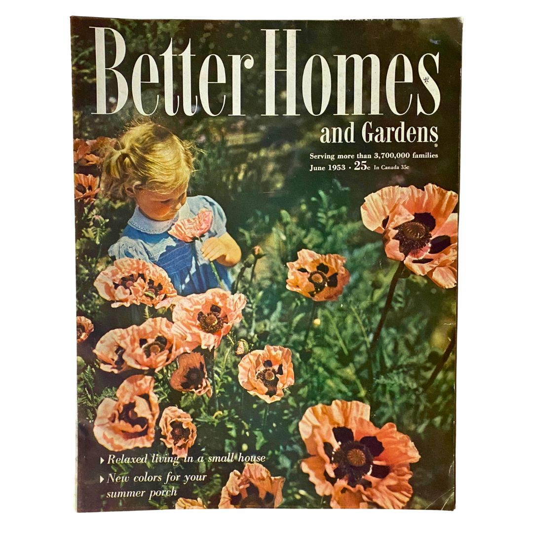 VTG Better Homes & Gardens Magazine June 1953 Colors for Summer Porch No Label