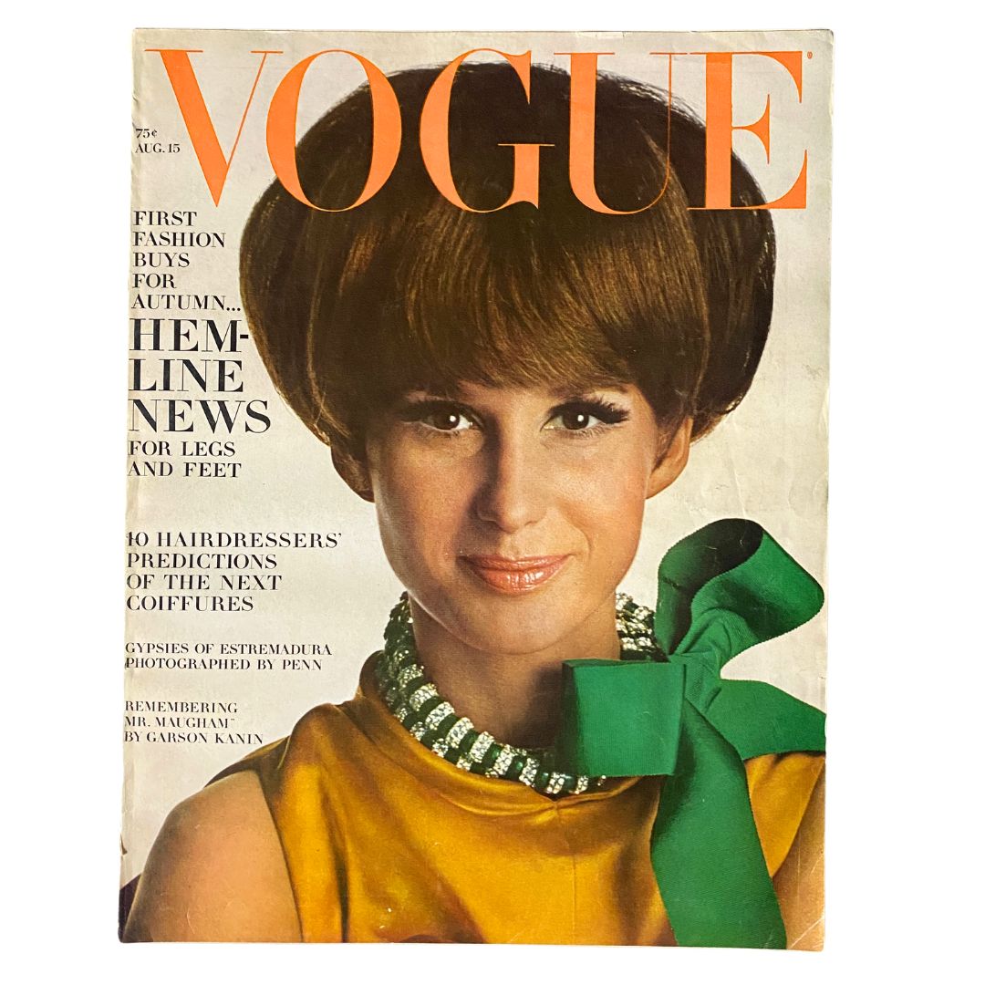 VTG Vogue Magazine August 15 1966 Brigitte Bauer by Richard Avedon No Label