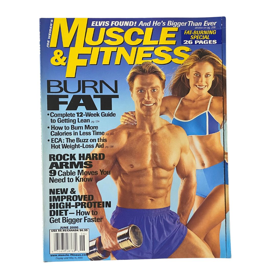 Muscle & Fitness Magazine June 2000 Angie Chittenden, Clark Bartram No Label