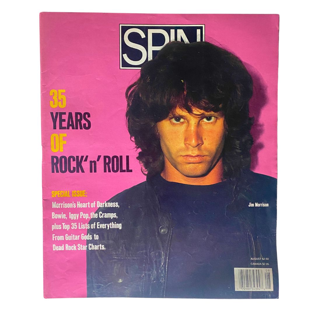 Spin Magazine August 1990 Vol 6 No. 5 Jim Morrison Heart of Darkness No Label