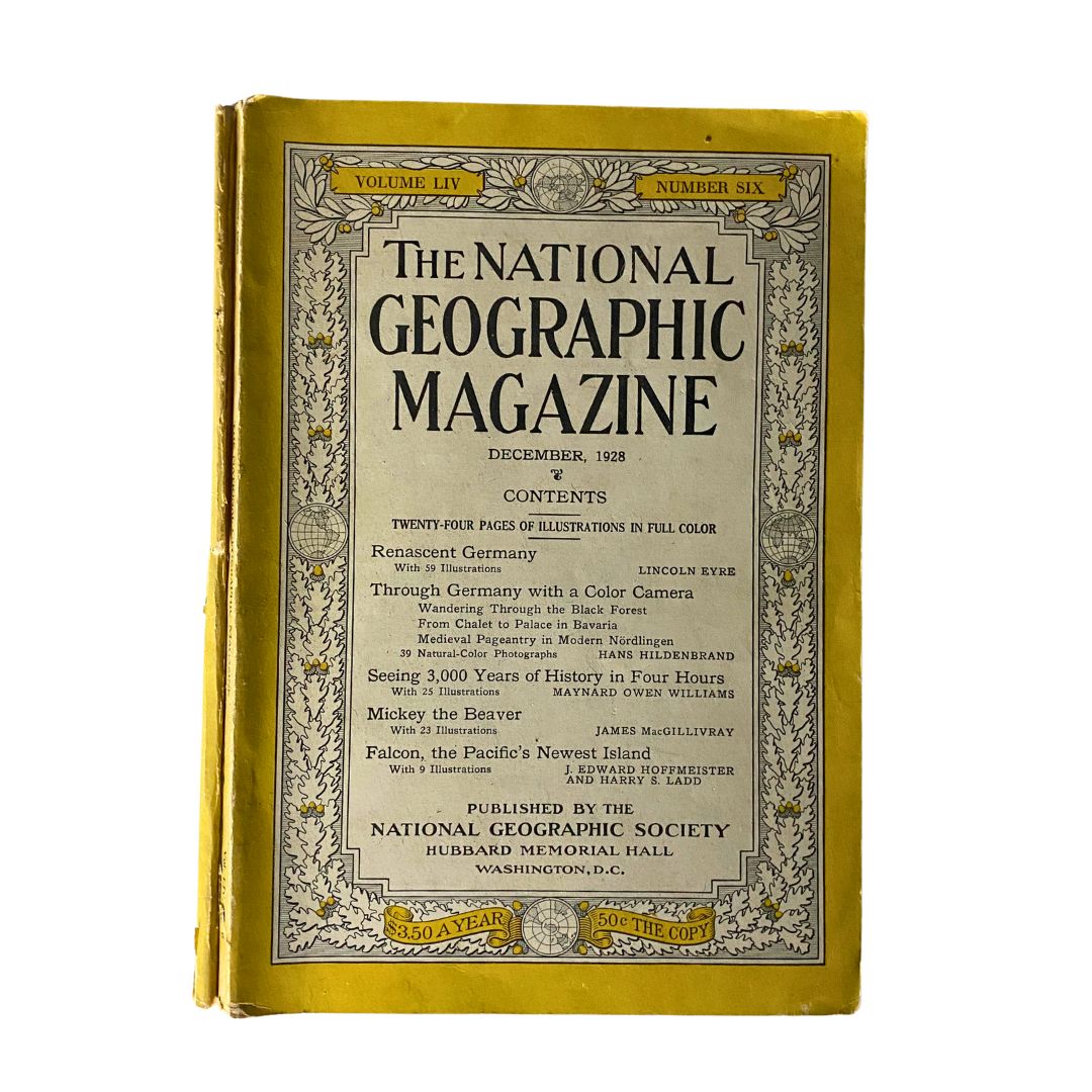 VTG The National Geographic Magazine December 1928 Renascent Germany No Label