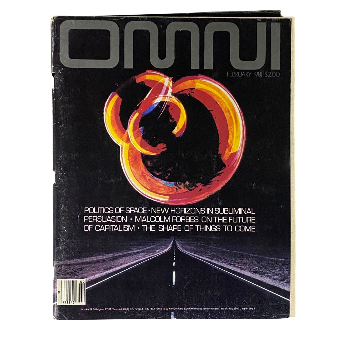 Omni Magazine February 1981 Politics of Space New Horizons Subliminal No Label