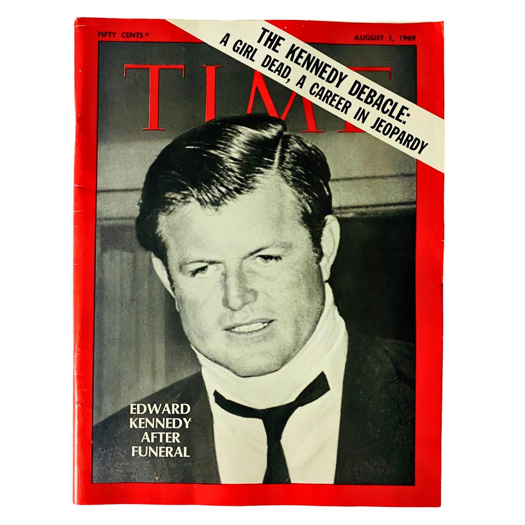 VTG Time Magazine August 1 1969 Edward Kennedy After Funeral No Label