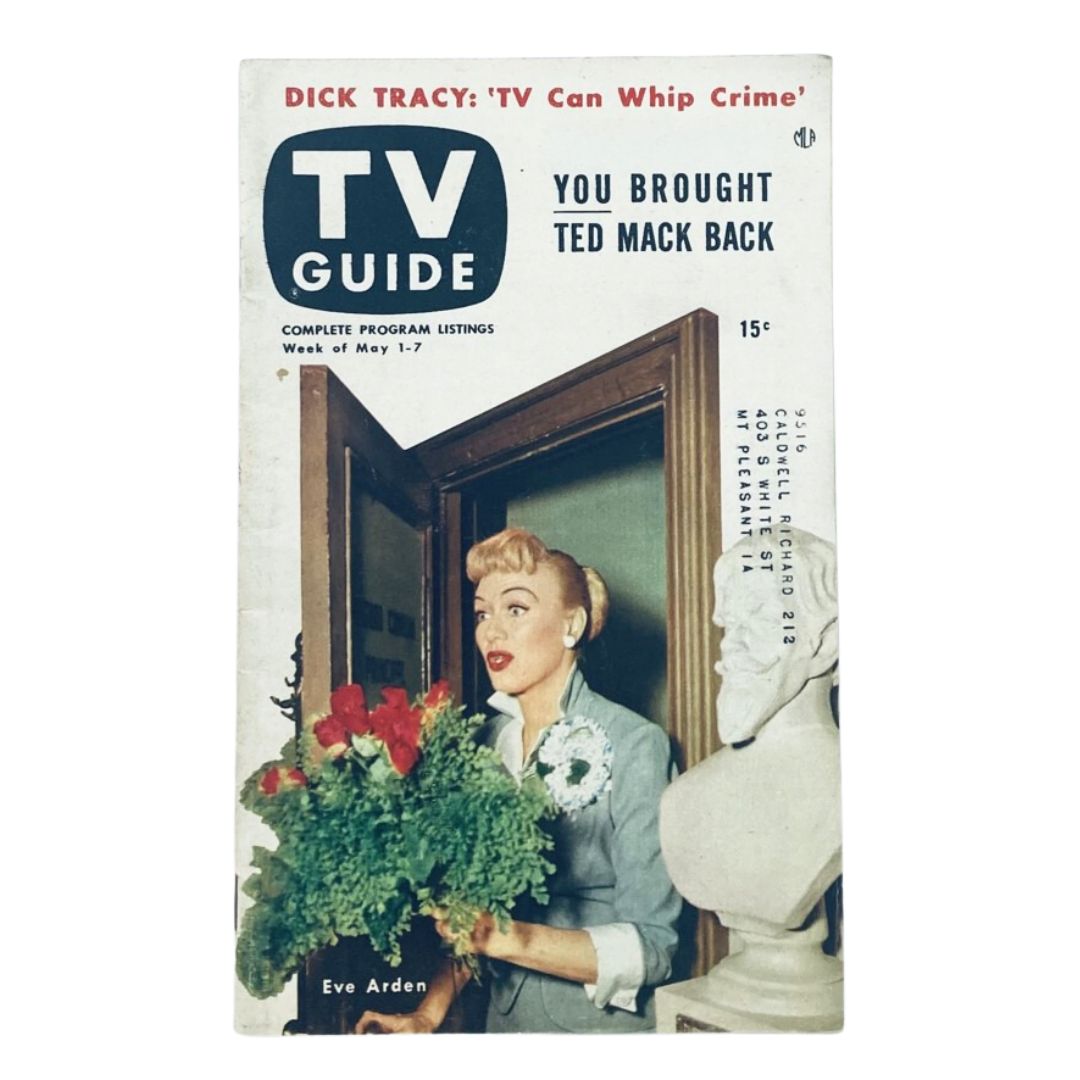 TV Guide Magazine May 1 1953 Vol 1 No. 5 Eve Arden Mid-States Area Ed.