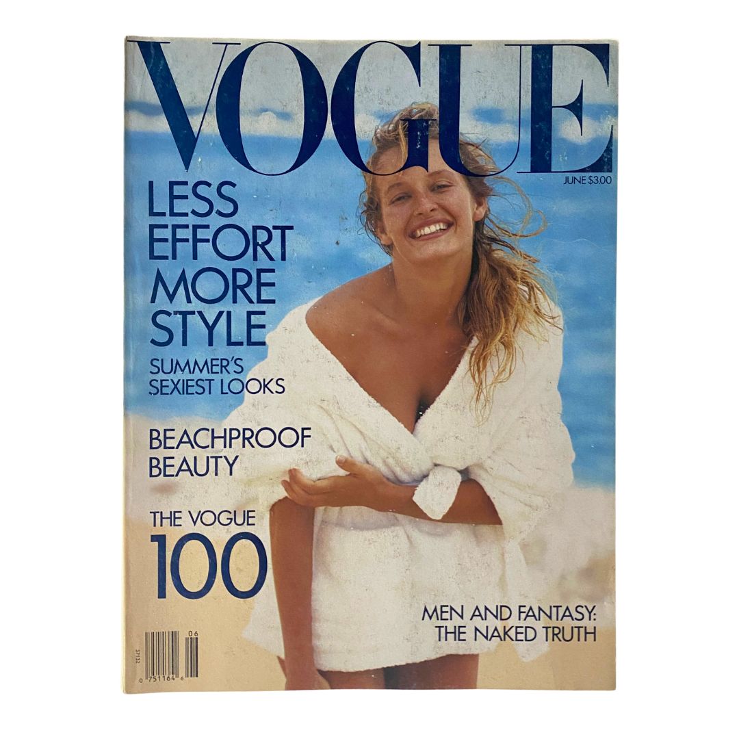 VTG Vogue Magazine June 1989 Estelle Lefébure by Peter Lindbergh No Label