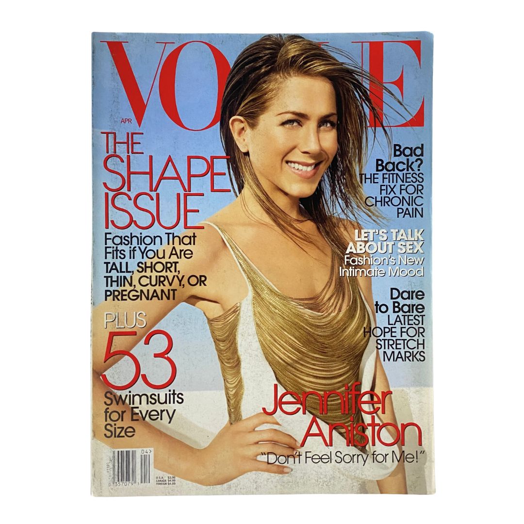 Vogue Magazine April 2006 Jennifer Aniston by Mario Testino No Label