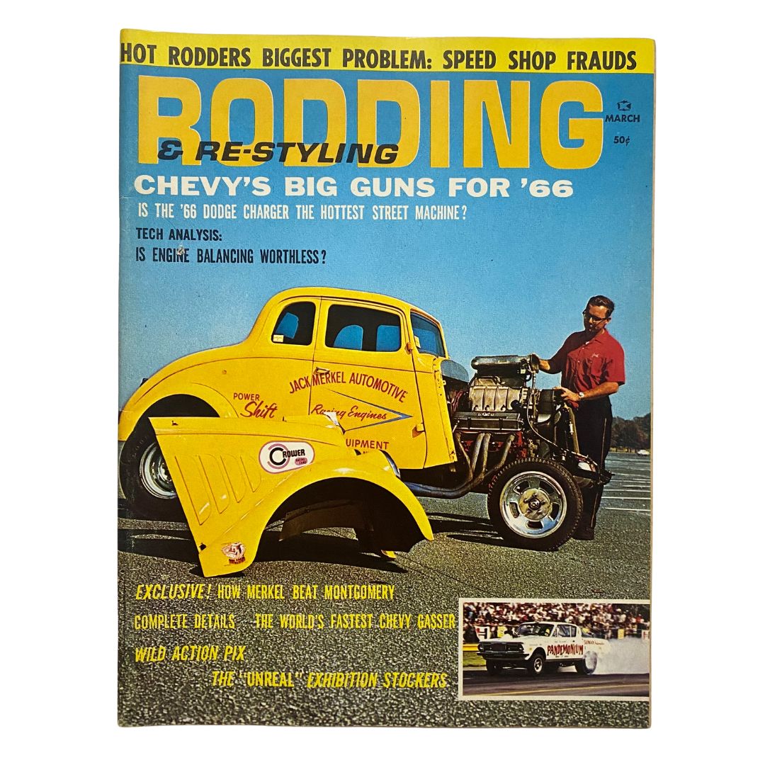 Rodding & Re-Styling Magazine March 1966 How Merkel Beat Montgomery No Label VG