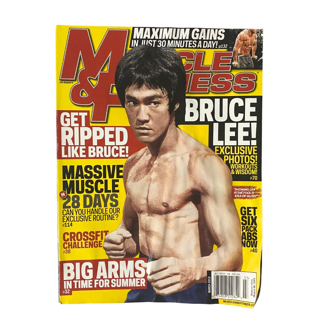 Muscle & Fitness Magazine March 2013 Bruce Lee Cover No Label GD Interior