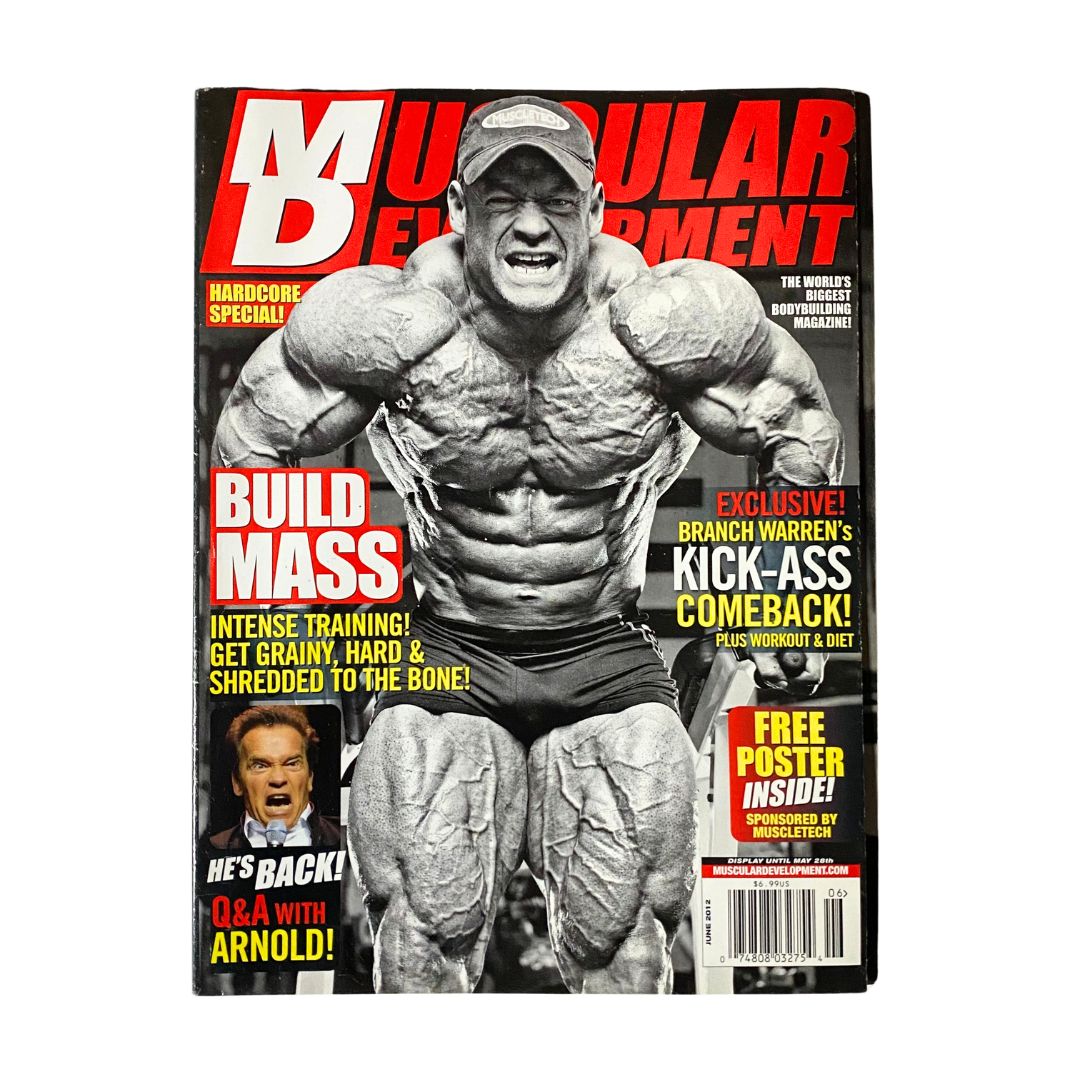 Muscular Development Magazine June 2012 Arnold Schwarzenegger w Poster No Label