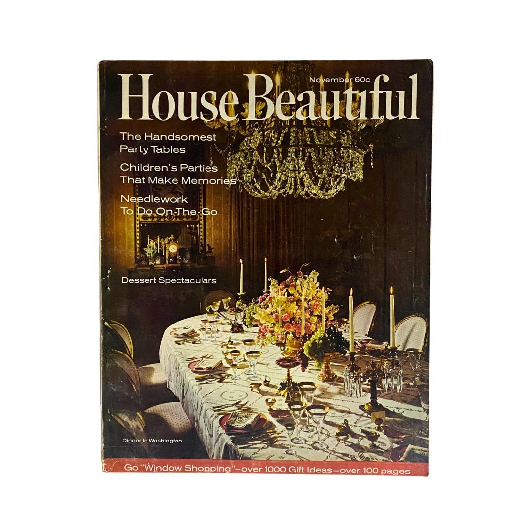 VTG House Beautiful Magazine November 1966 Mr. & Mrs. Irving's Dining No Label
