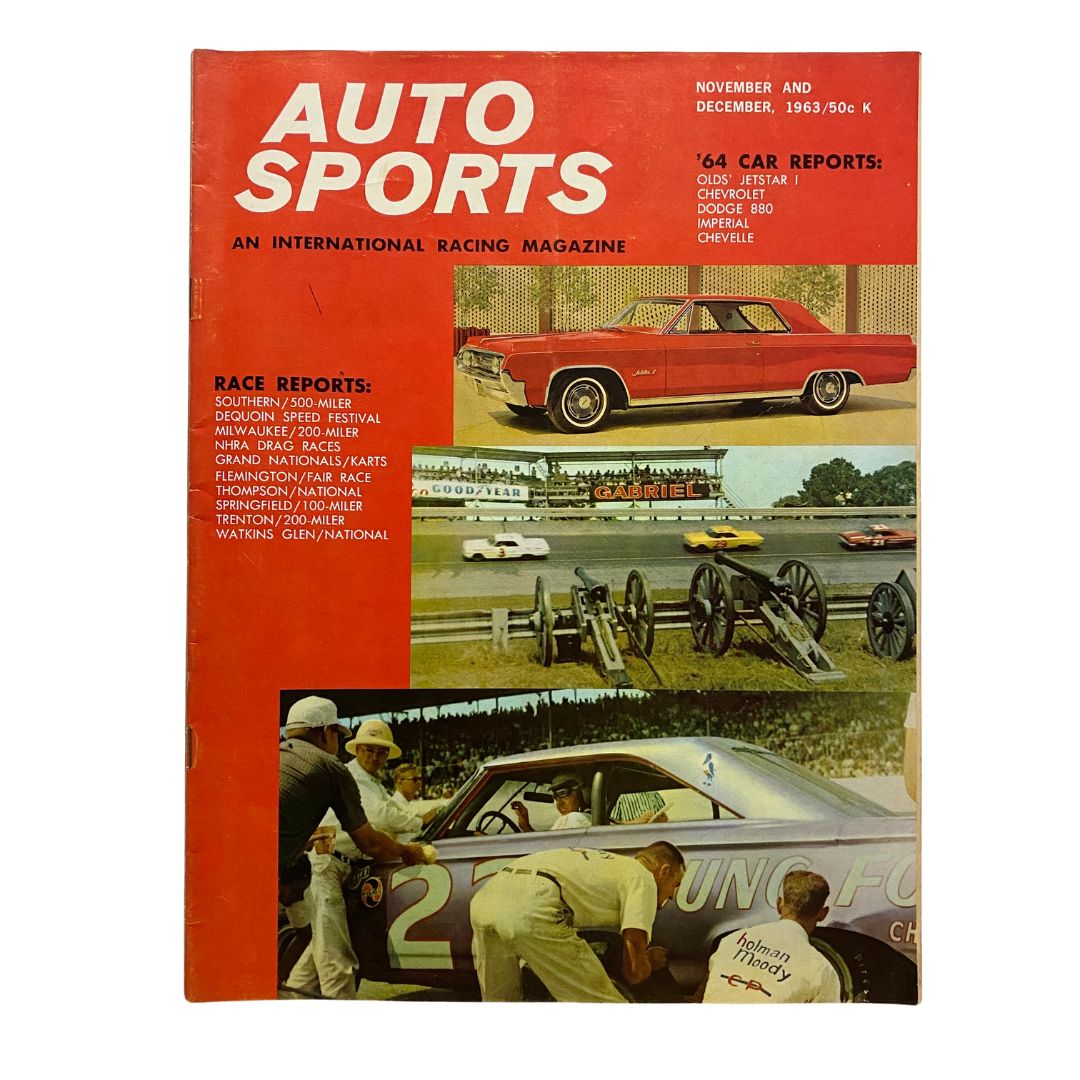 Auto Sports Int'l Racing Magazine November 1963 '64 Oldsmobile Jetstar No Label