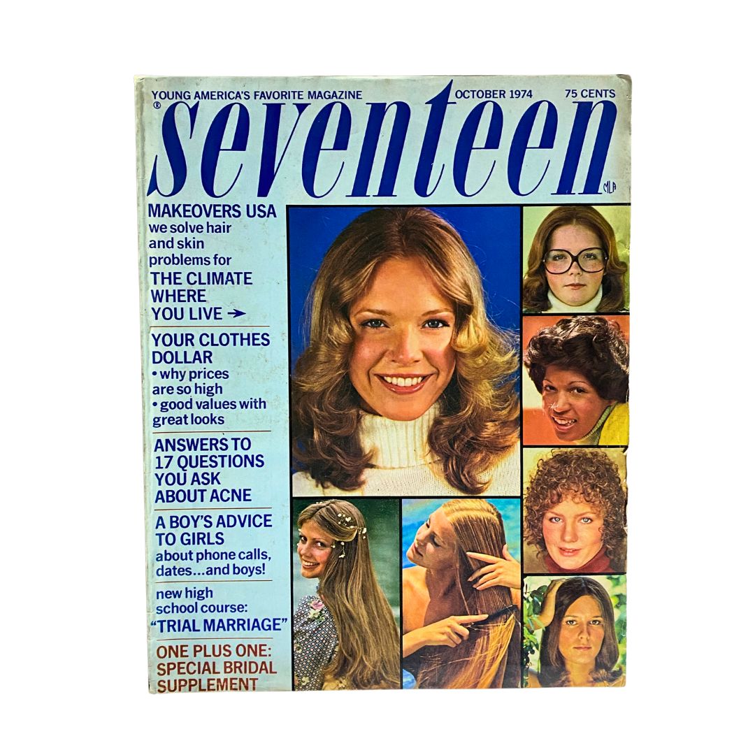 VTG Seventeen Magazine October 1974 The Makeovers USA No Label