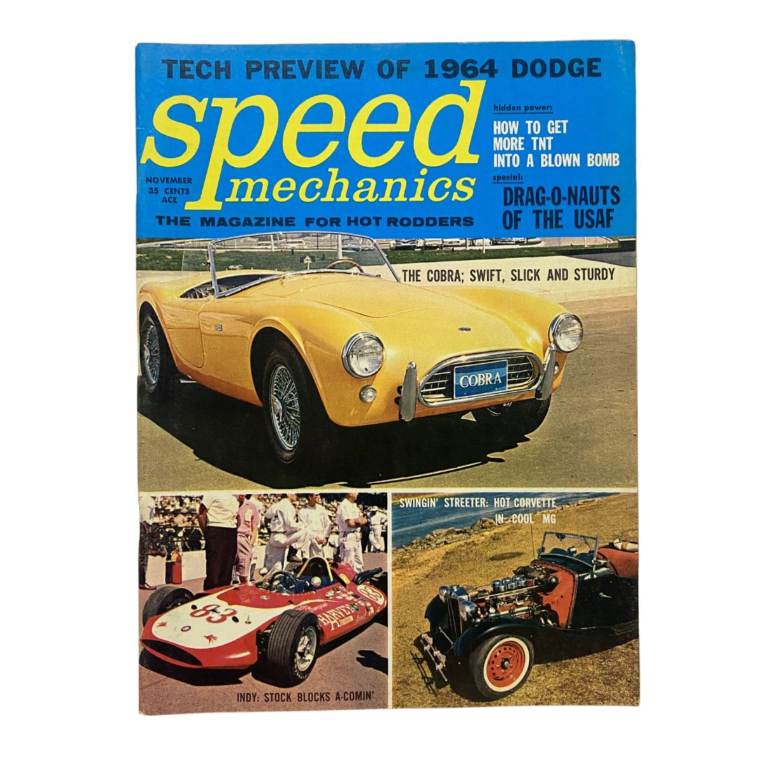 VTG Speed Mechanics Magazine November 1963 Drag-O-Nauts of The USAF No Label