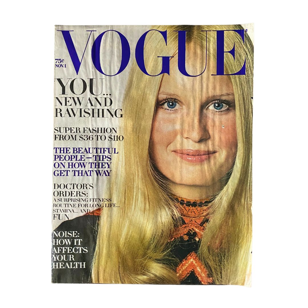 VTG Vogue Magazine November 1 1970 Gunilla Lindblad by Jean-Pierre Z. No Label