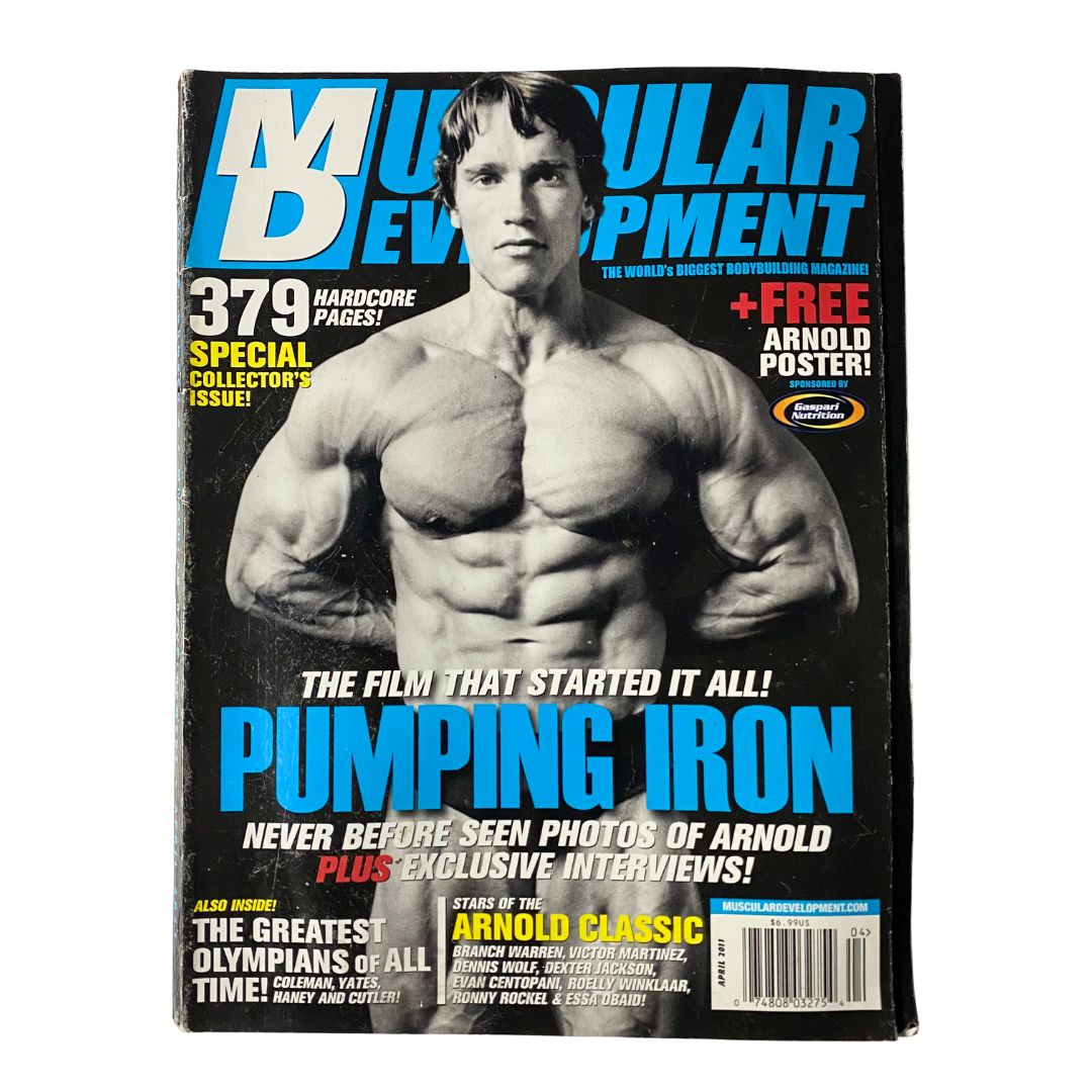 Muscular Development Magazine April 2011 Arnold Schwarzenegger w Poster No Label