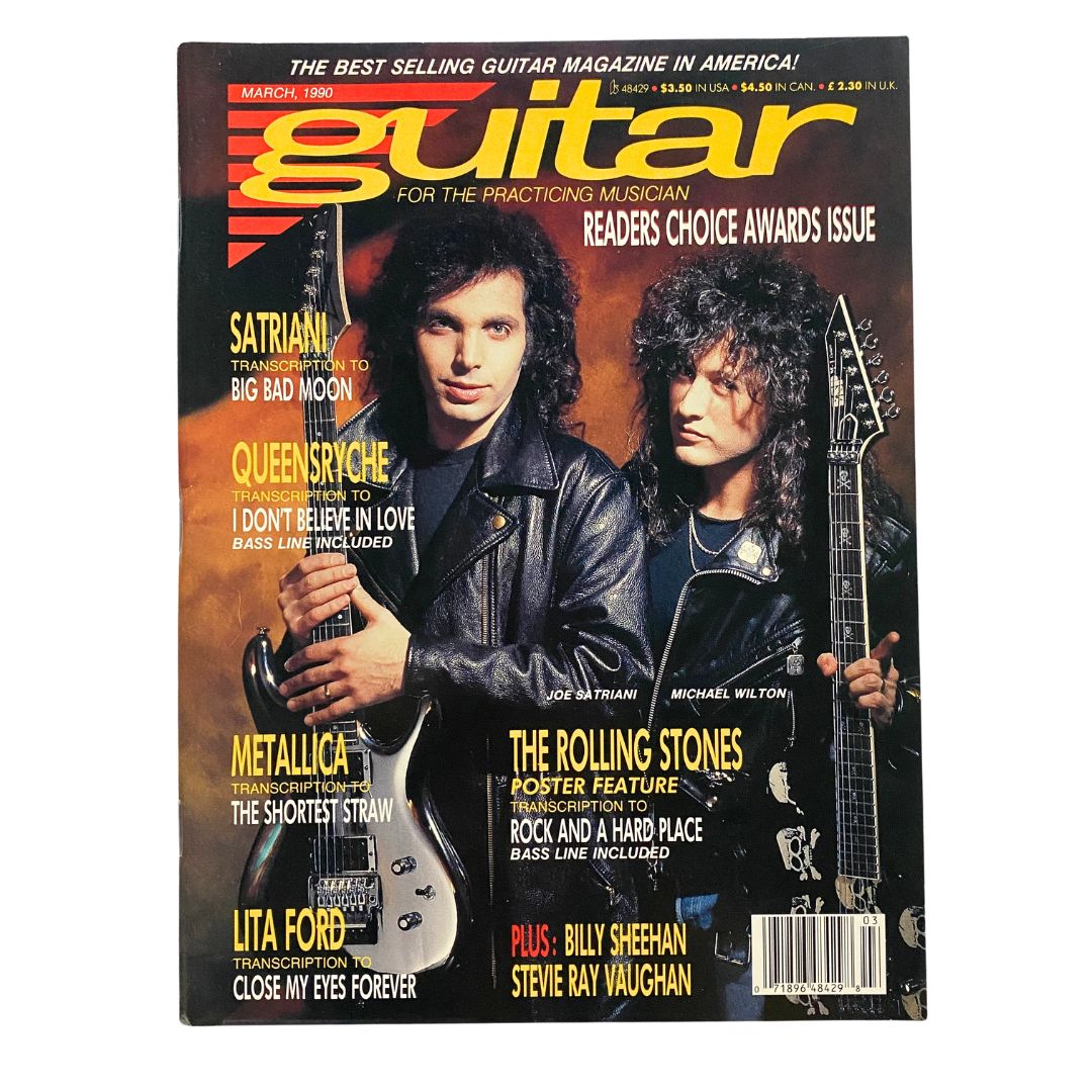 Guitar for the Practicing Musician Magazine March 1990 Joe & Michael w Poster VG