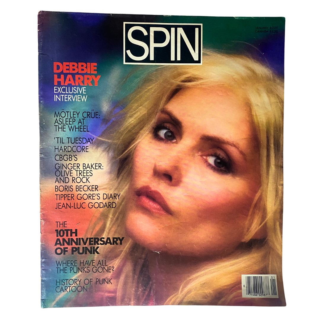 VTG Spin Magazine January 1986 Vol 1 No. 9 Debbie Harry, Motley Crue No Label