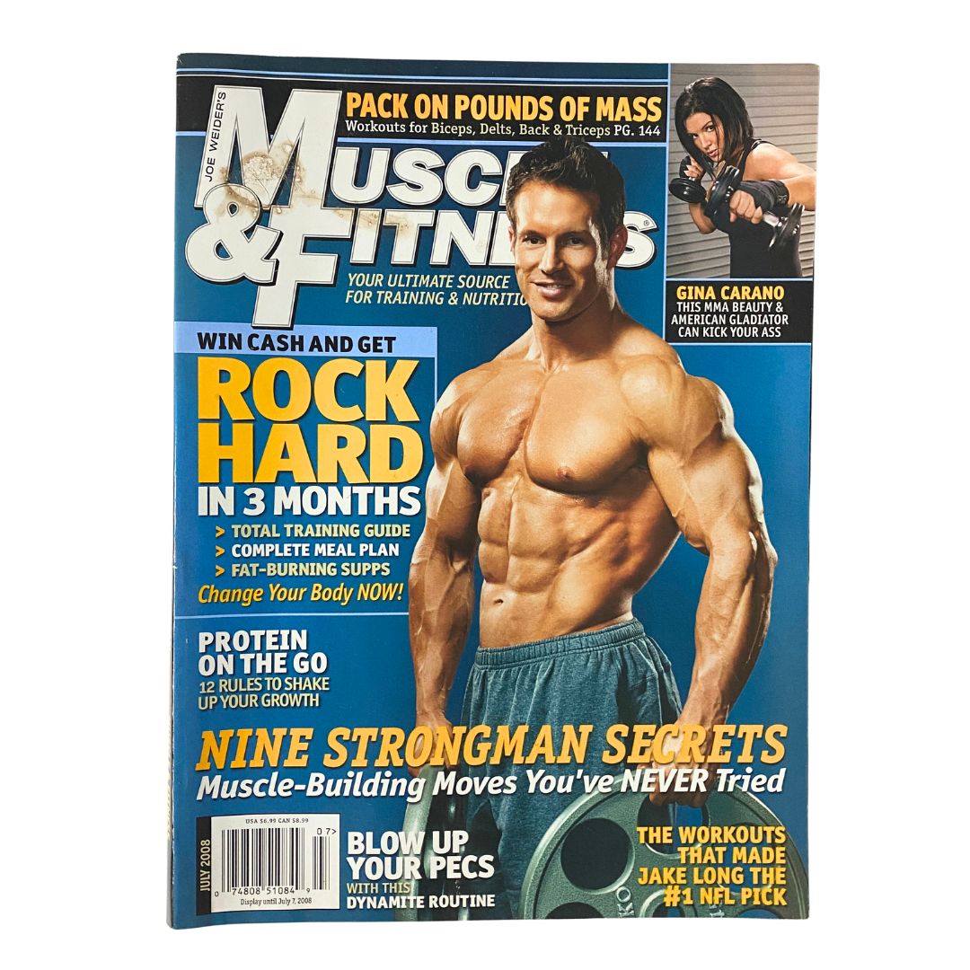 Muscle & Fitness Magazine July 2008 Jeff Dwelle, Jay Cutler No Label