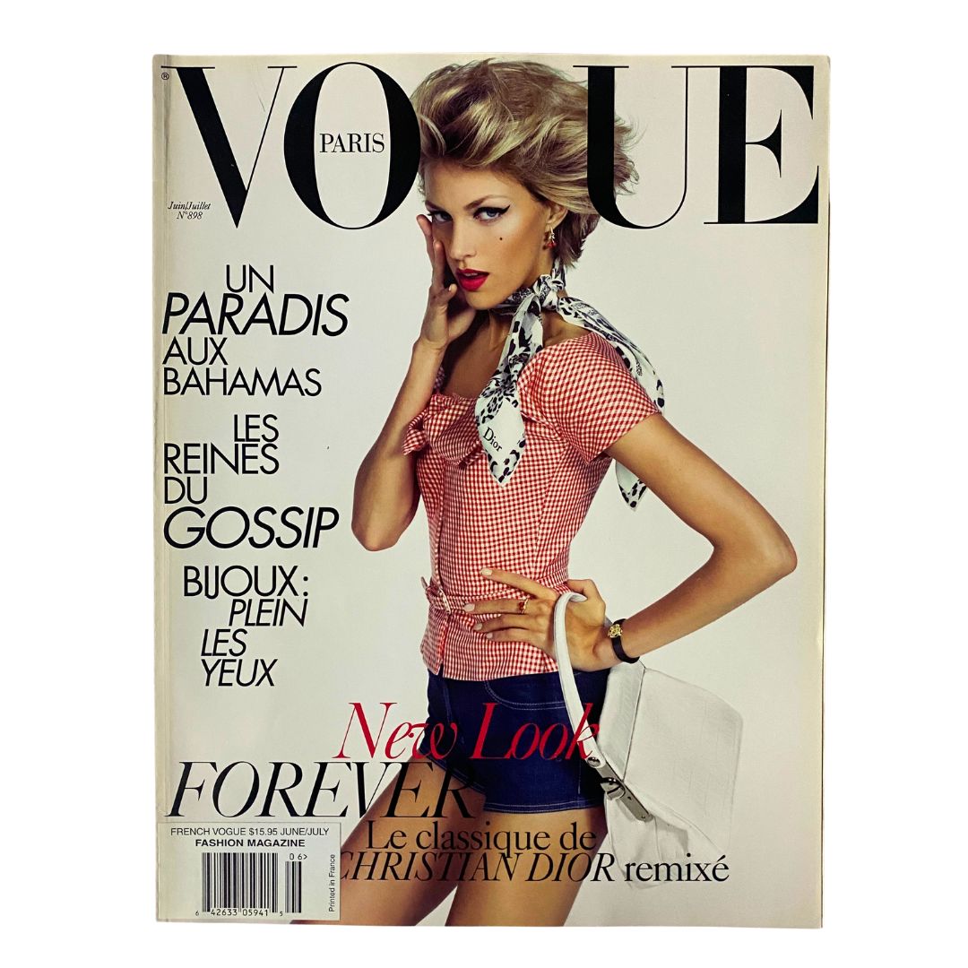 Vogue Paris Magazine June - July 2009 Anja Rubik Cover No Label VG