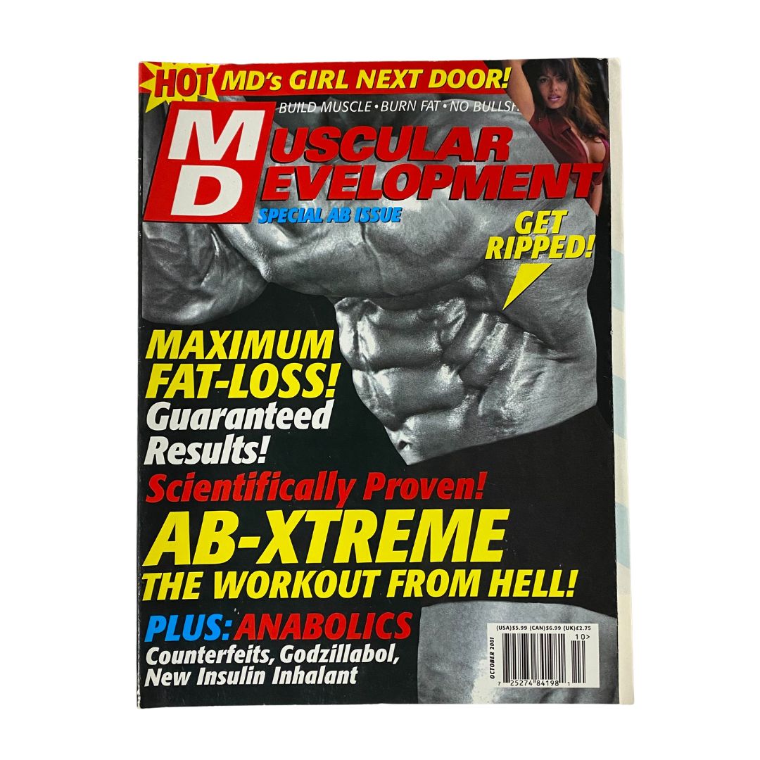 Muscular Development Magazine October 2001 Roger Asmus No Label VG