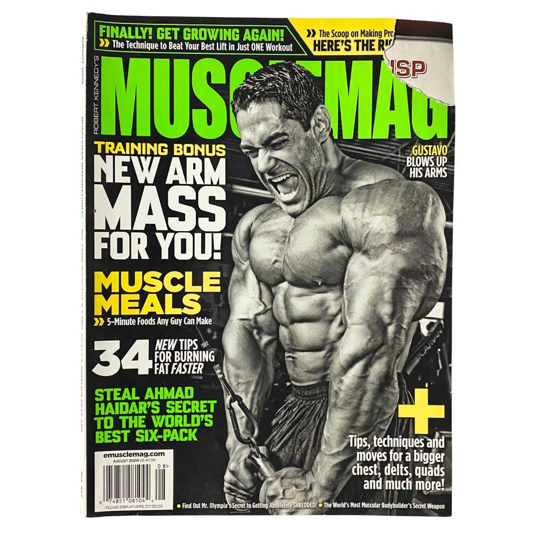 MuscleMag Magazine August 2009 No. 327 Gustavo Badell No Label GD Interior