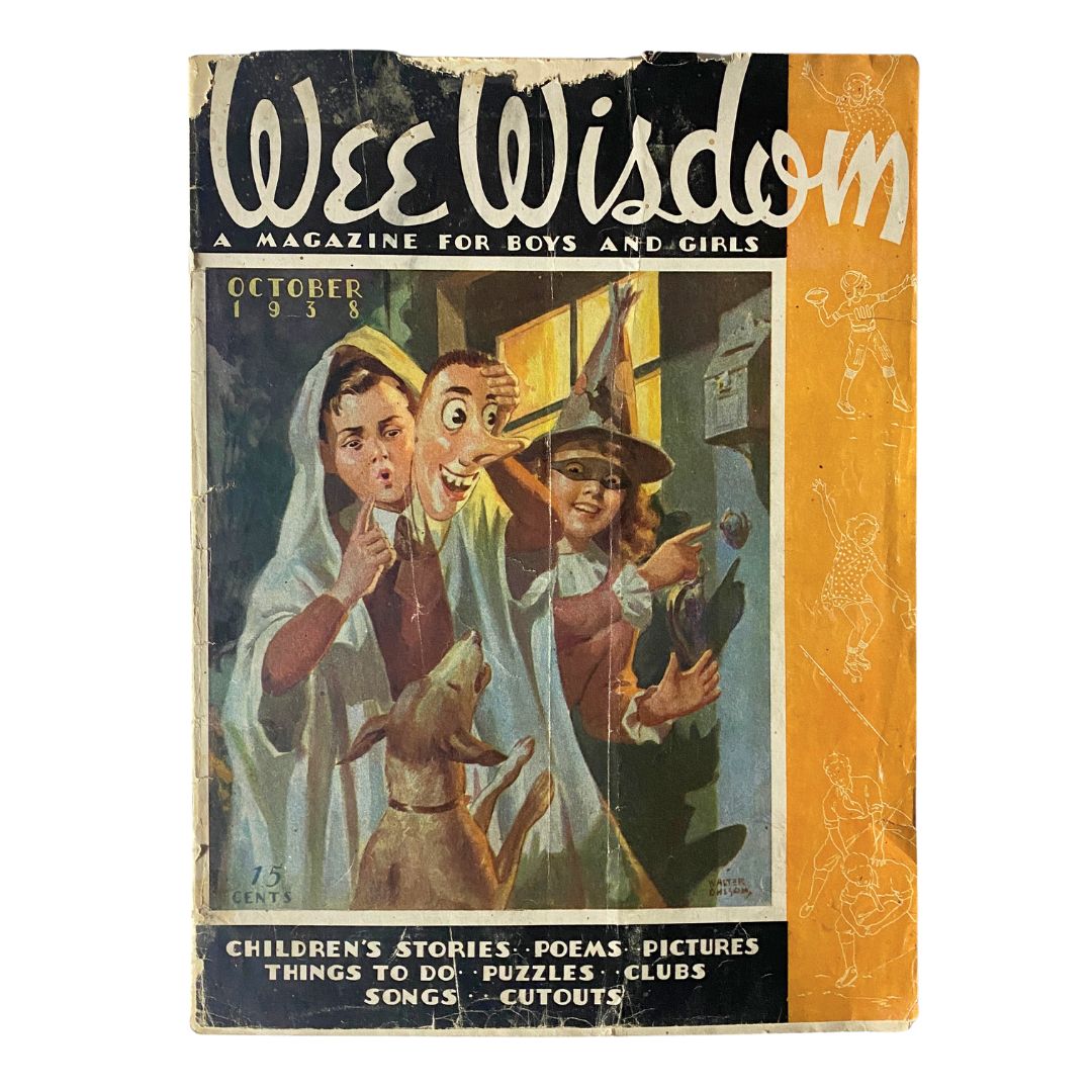 VTG Wee Wisdom Maazine October 1938 The Doll Fair GD Interior No Label