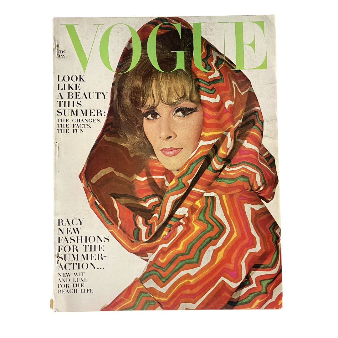 VTG Vogue Magazine May 1964 Wilhelmina Cooper Cover No Label