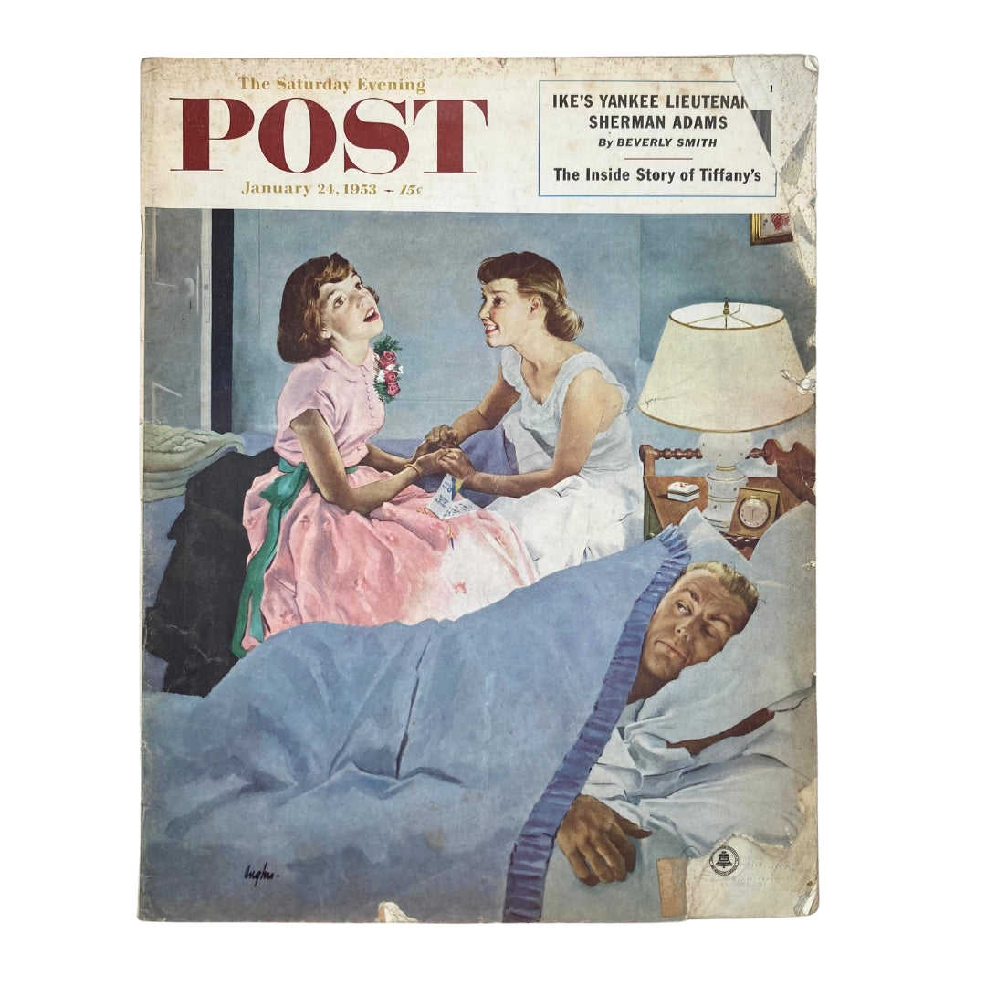 RES* Saturday Evening Post Magazine January 24 1953 Belle of Prom GD Interior