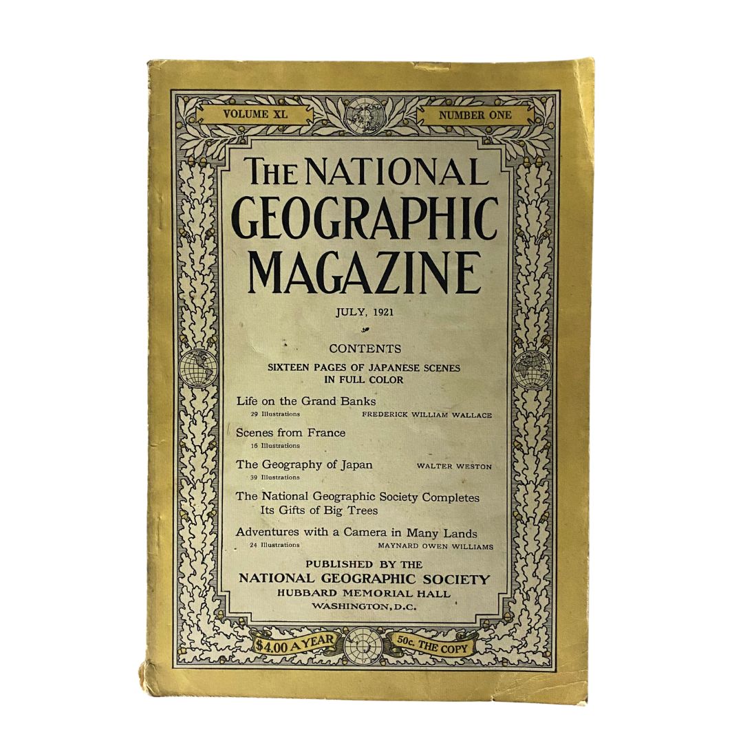 VTG The National Geographic Magazine July 1921 Scenes from France No Label